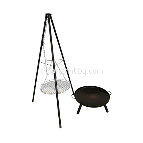 Veranda Tripod Kömür Barbekü Barbekü Asılı Barbekü